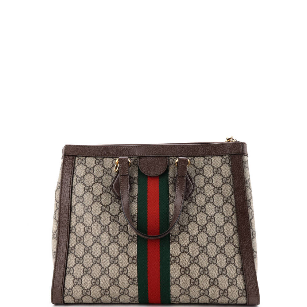 Gucci Ophidia Top Handle Tote Gg Coated #258653G11B - Picture 3 of 7